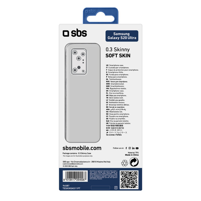 SBS - Tok Skinny - Samsung Galaxy S20 Ultra, transparent