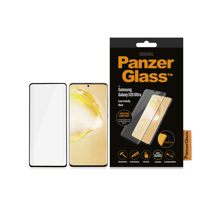 PanzerGlass - Edzett Üveg Case Friendly - Samsung Galaxy S20 Ultra, black