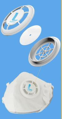 Sport légzőkészülék FFP3-KN95 98% szűrő, légzőkészülék vírusellenes maszk - fehér