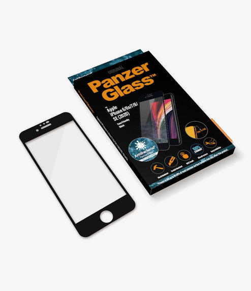 PanzerGlass - Edzett Üveg Case Friendly AB - iPhone 6, 6s, 7, 8, SE 2020 és SE 2022, fekete