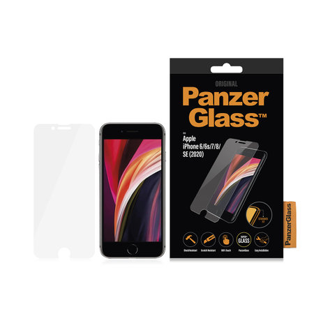 PanzerGlass - Edzett Üveg Standard Fit - iPhone SE 2020, 8, 7, 6s, 6, átlátszó