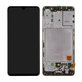 Samsung Galaxy A41 A415F - LCD Kijelző + Érintőüveg + Keret (Prism Crush Black) - GH82-22860A, GH82-23019A Genuine Service Pack