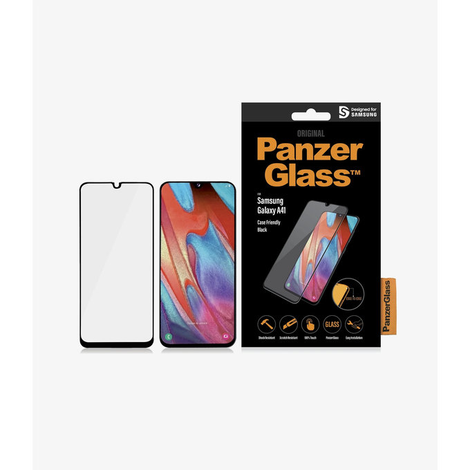 PanzerGlass - Edzett Üveg Case Friendly - Samsung Galaxy A41, fekete