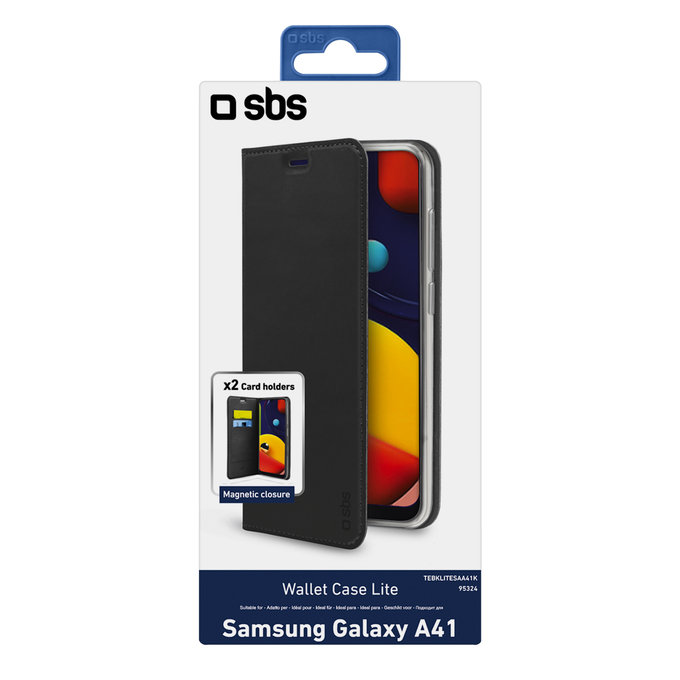 SBS - Tok Book Wallet Lite - Samsung Galaxy A41, fekete