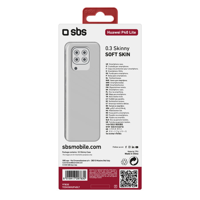 SBS - Tok Skinny - Huawei P40 Lite, transparent