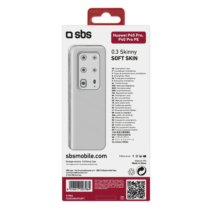 SBS - Tok Skinny - Huawei P40 Pro, P40 Pro, transparent