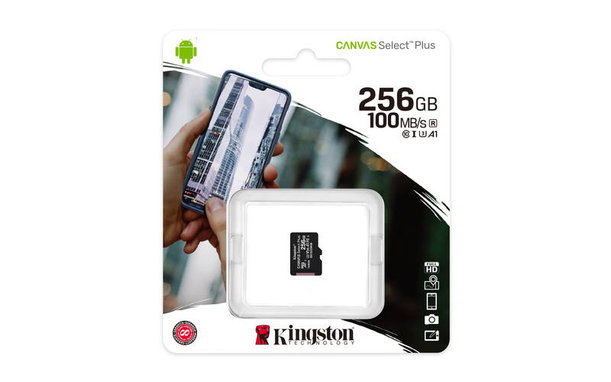 Kingston - MicroSDXC Memóriakártya Canvas Select Plus 256 GB