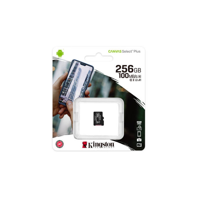 Kingston - MicroSDXC Memóriakártya Canvas Select Plus 256 GB