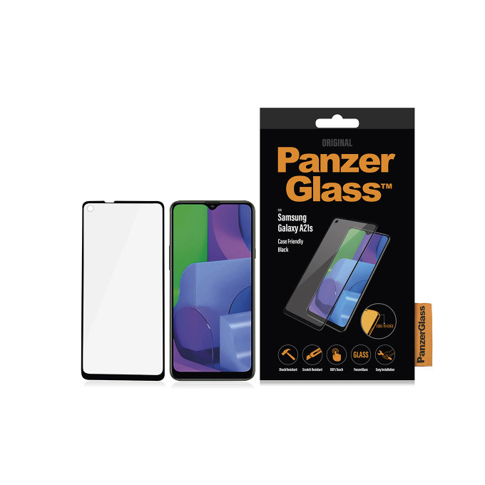 PanzerGlass - Edzett Üveg Case Friendly - Samsung Galaxy A21s, fekete