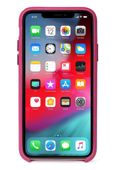 Decoded Leather Back Cover bőr tok iPhone X / X-hez, rózsaszín