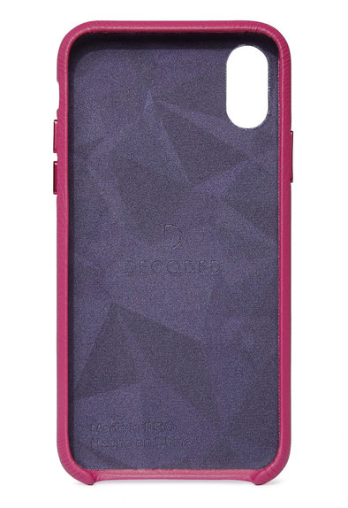 Decoded Leather Back Cover bőr tok iPhone X / X-hez, rózsaszín