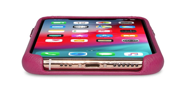 Decoded Leather Back Cover bőr tok iPhone X / X-hez, rózsaszín