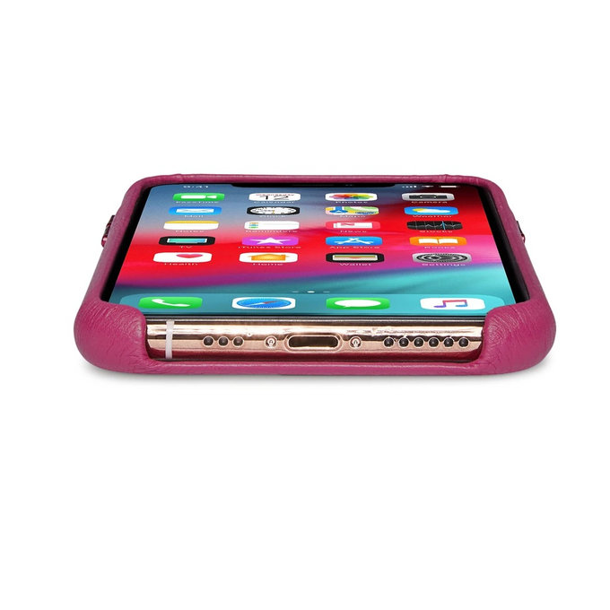 Decoded Leather Back Cover bőr tok iPhone X / X-hez, rózsaszín