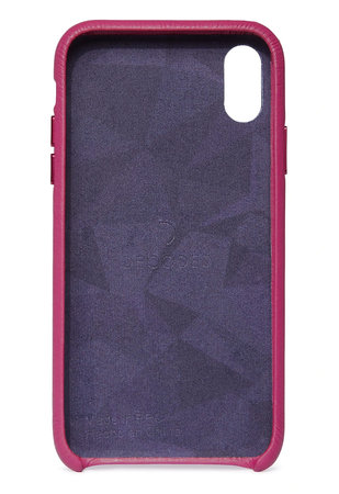 Decoded Leather Back Cover bőr tok iPhone XR-hez, rózsaszín