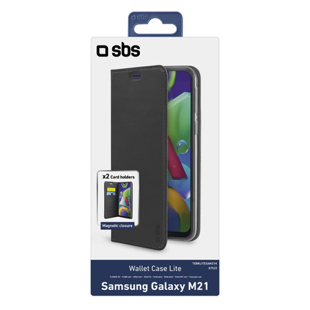 SBS - Tok Book Wallet Lite - Samsung Galaxy M21, fekete