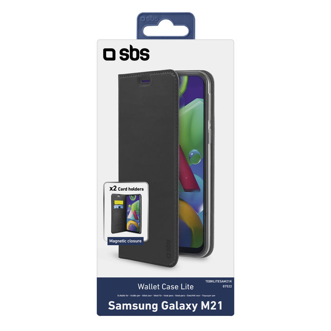 SBS - Tok Book Wallet Lite - Samsung Galaxy M21, fekete