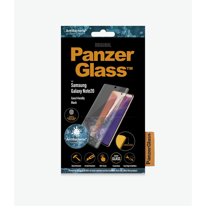 PanzerGlass - Edzett Üveg Case Friendly - Samsung Galaxy Note 20, Fingerprint komp., black