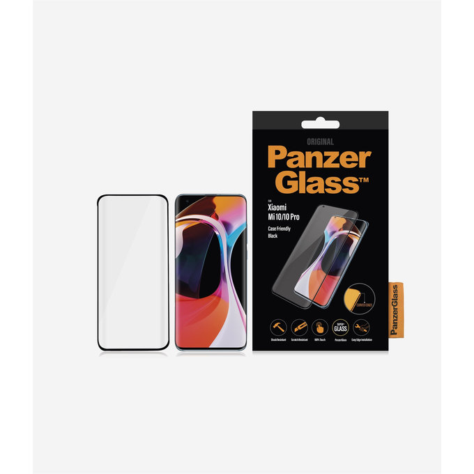 PanzerGlass - Edzett Üveg Case Friendly - Xiaomi Mi 10, black