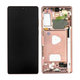 Samsung Galaxy Note 20 N980B - LCD Kijelző + Érintőüveg + Keret (Mystic Bronze) - GH82-23495B, GH82-23733B Genuine Service Pack