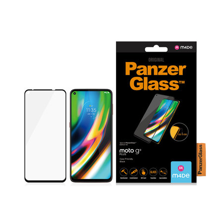 PanzerGlass - Edzett üveg Case Friendly - Motorola Moto G9 Plus, fekete