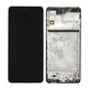 Samsung Galaxy M51 M515F - LCD Kijelző + Érintőüveg + Keret (Celestial Black) - GH82-23568A, GH82-24168A, GH82-24166A Genuine Service Pack
