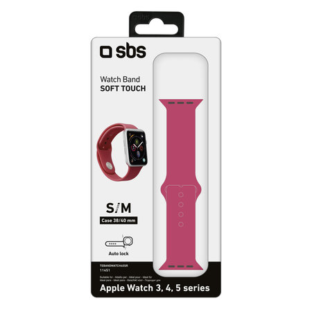 SBS - karkötő 40 mm-es Apple Watch-hoz, S / M méret, piros