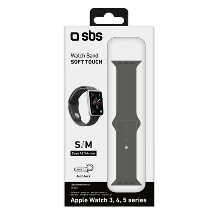 SBS - 44 mm-es Apple Watch karkötő, S / M méret, fekete