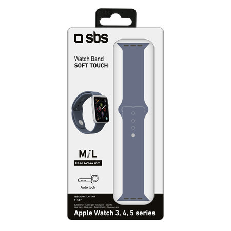 SBS - 44 mm-es Apple Watch karperec, M / L méret, kék