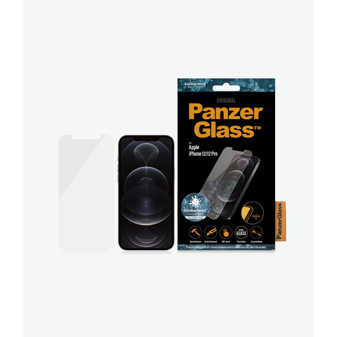 PanzerGlass - Edzett Üveg Standard Fit AB - iPhone 12 és 12 Pro, átlátszó