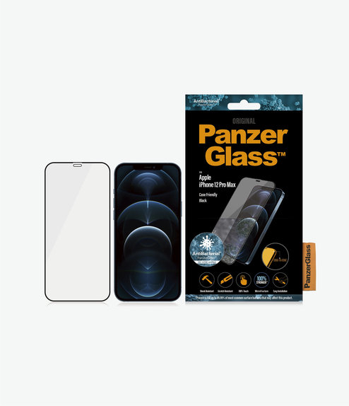 PanzerGlass - Edzett Üveg Case Friendly AB - iPhone 12 Pro Max, fekete