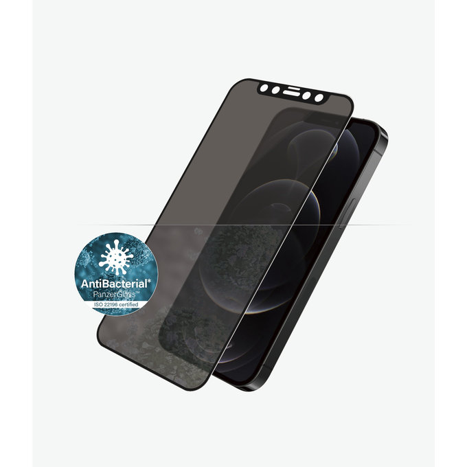 PanzerGlass - Edzett Üveg Privacy Case Friendly AB - iPhone 12 és 12 Pro, fekete