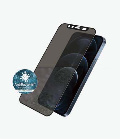 PanzerGlass - Edzett Üveg Privacy Case Friendly CamSlider AB - iPhone 12 Pro Max, fekete