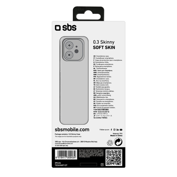 SBS - Tok Skinny - iPhone 12 mini, transparent