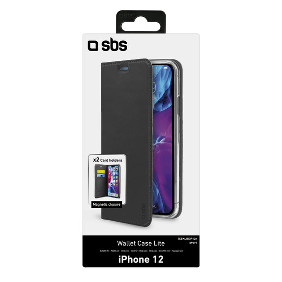 SBS - Tok Book Wallet Lite - iPhone 12 mini, fekete