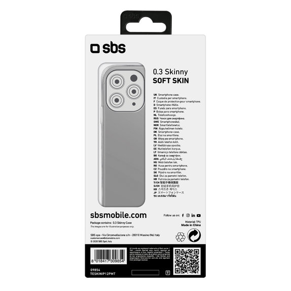 SBS - Tok Skinny - iPhone 12 Pro Max, transparent