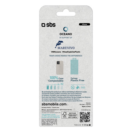 SBS - Ügy Oceano - iPhone 12 mini, 100% komposztálható, fehér
