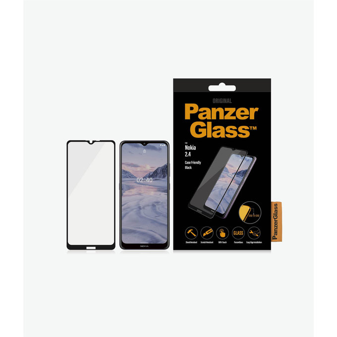 PanzerGlass - Edzett Üveg Case Friendly - Nokia 2.4, black