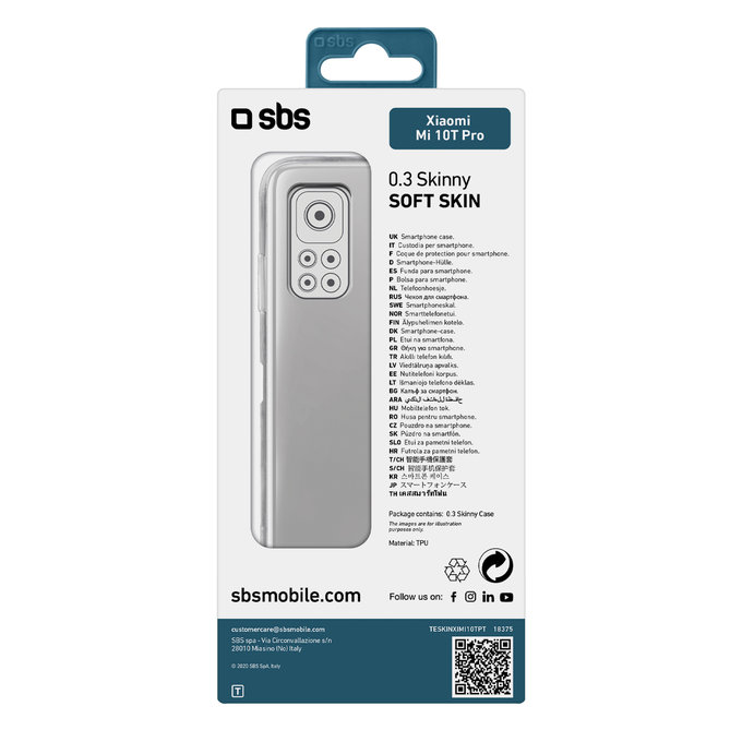 SBS - Tok Skinny - Xiaomi Mi 10T Pro, transparent