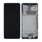 Samsung Galaxy A42 5G A426B - LCD Kijelző + Érintőüveg + Keret (Prism Dot Black) - GH82-24375A, GH82-24376A Genuine Service Pack