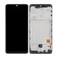 Samsung Galaxy A41 A415F - LCD Kijelző + Érintőüveg + Keret (Prism Crush Black) OLED