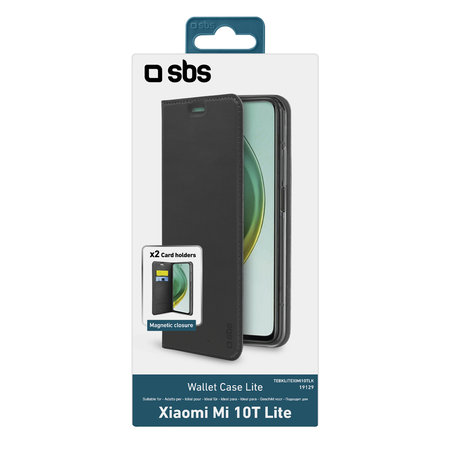 SBS - Ügy Book Wallet Lite - Xiaomi Mi 10T Lite 5G, fekete