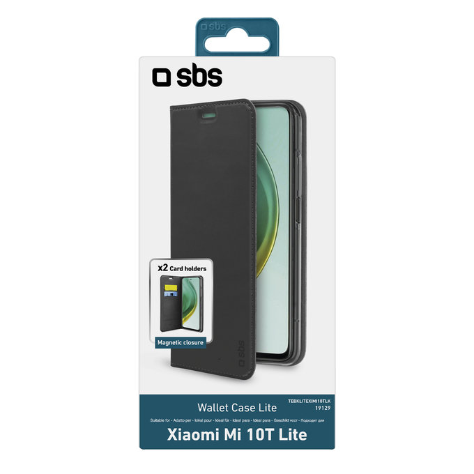 SBS - Ügy Book Wallet Lite - Xiaomi Mi 10T Lite 5G, fekete