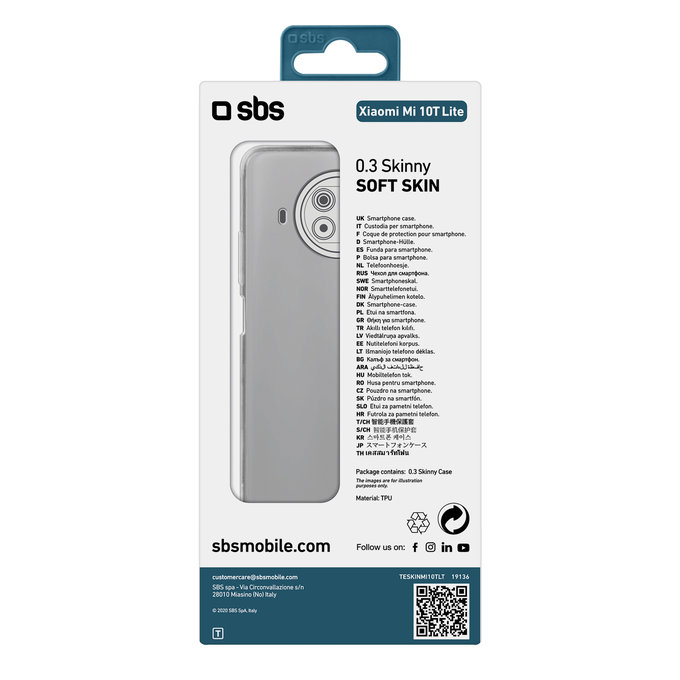 SBS - Tok Skinny - Xiaomi Mi 10T Lite 5G, transparent