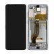 Samsung Galaxy S20 Plus G985F - LCD Kijelző + Érintőüveg + Keret (Cloud White) - GH82-22134B, GH82-22145B Genuine Service Pack