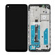 Motorola Moto G8 XT2045 - LCD Kijelző + Érintőüveg + Keret (Black) - 5D68C16383 Genuine Service Pack