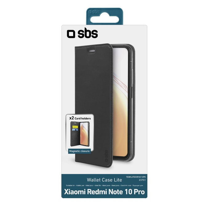 SBS - Tok Book Wallet Lite - Xiaomi Redmi Note 10 Pro, fekete