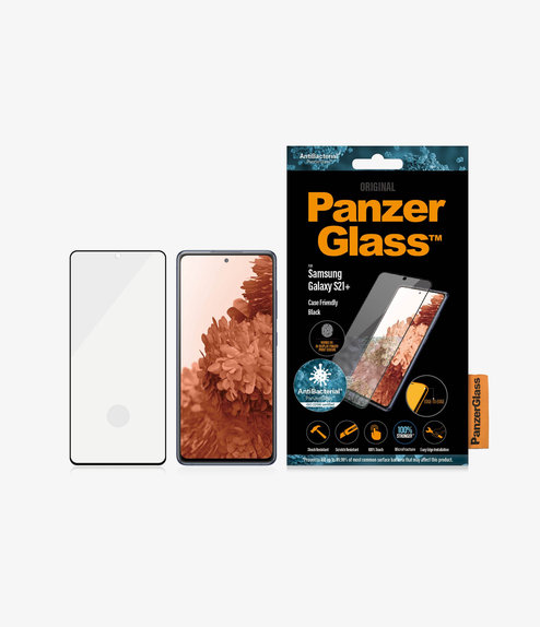 PanzerGlass - Edzett Üveg Case Friendly AB - Samsung Galaxy S21+, Fingerprint komp., fekete