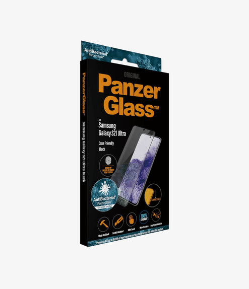 PanzerGlass - Edzett Üveg Case Friendly AB - Samsung Galaxy S21 Ultra, Fingerprint komp., fekete