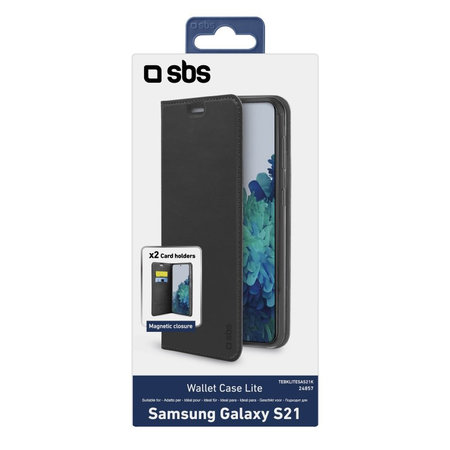 SBS - Tok Book Wallet Lite - Samsung Galaxy S21, fekete