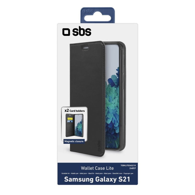 SBS - Tok Book Wallet Lite - Samsung Galaxy S21, fekete